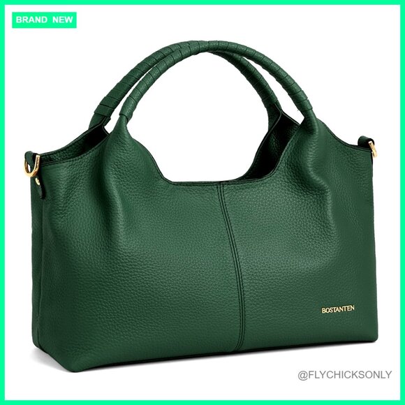 Genuine Leather Hobo Shoulder Bag Ladies Leather Hobo Bag  Genuine Leather Satchel Hobo Bag with Adjustable Strap Medium Size